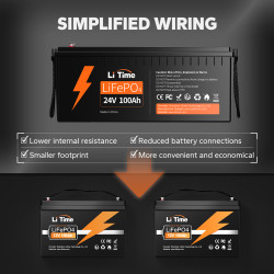 LiTime 24V 100Ah LiFePO4 – Bateria Litowa Do Silników Zaburtowych i Off-Grid