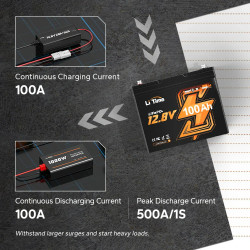 Akumulator Litime 12V 100AH Bluetooth Type Group24
