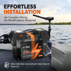 Akumulator LiTime 12V 100Ah Group24 L12V100-100-GROUP24-4-A70