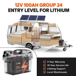 Akumulator LiTime 12V 100Ah Group24 L12V100-100-GROUP24-4-A70