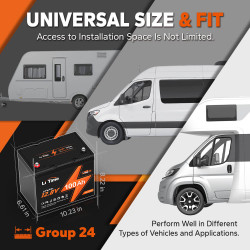 Akumulator LiTime 12V 100Ah Group24 L12V100-100-GROUP24-4-A70