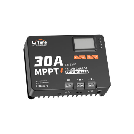 Regulator solarny MPPT LiTime 30A 12V/24V automatyczny z Bluetooth 24V30A-MPPT-BT-B