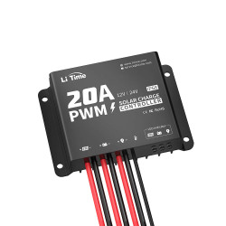 Regulator solarny PWM 20A 12V/24V automatyczny z modułem BlueTooth IP68